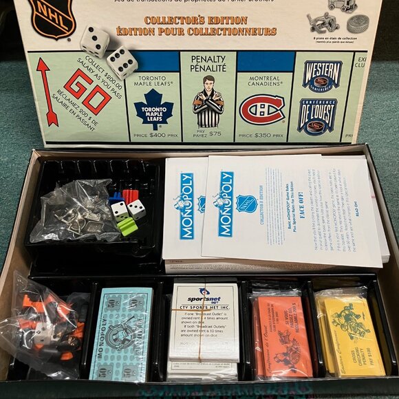 Monopoly NHL Collector’s Edition 1999 Board Game Complete Bilingual FAST Shippng - Picture 4 of 6